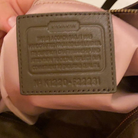 Coach tote in reptile brown and beige. EUC - Picture 3 of 4